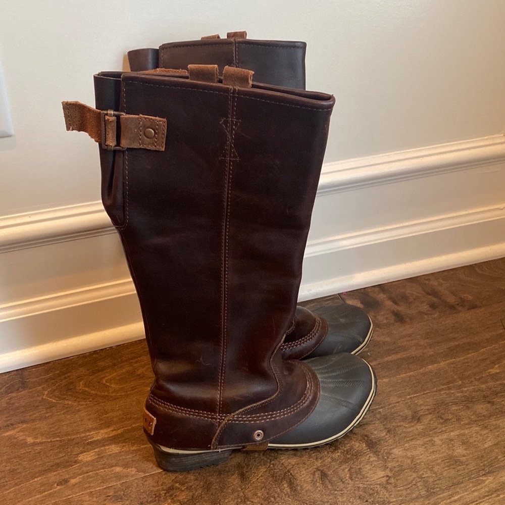 Sorel slimpack riding boot in nutmeg